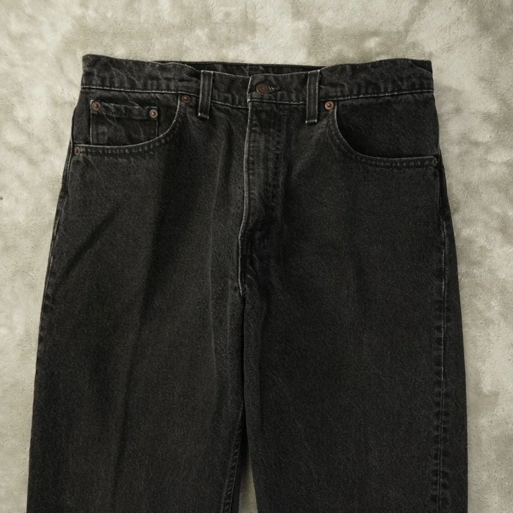 Levi's Vintage 90s 550 Relaxed Fit Tapered Leg Jeans Men's 33x32 Black USA Made